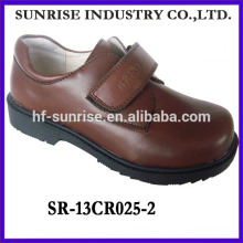 SR-13CR025-2 2014 nouveau modle PU étudiants chaussures garçons shcool chaussures sans laceboys plat chaussures étudiantes marron
